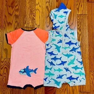 18m Carter’s shark print romper bundle